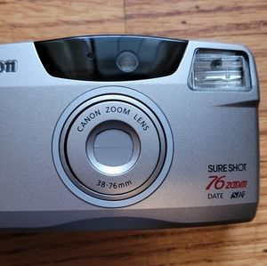 Canon Sure Shot 76 Zoom 35mm camera and case